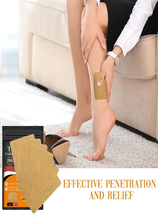 Wanban 48 PCS Turmeric Varicose Vein Patch Natural Relief Treatment for Legs, Spider Varicose Vein Patch - Image 3
